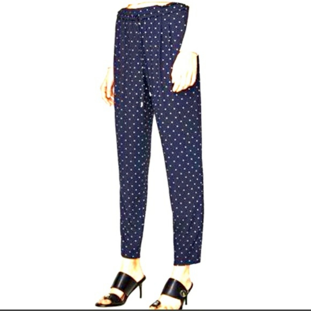 Zara Polka Dot Paper Bag Harem Pants Size XS